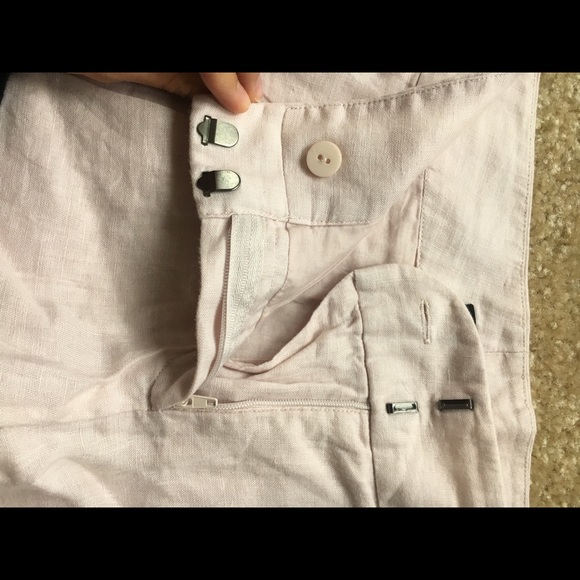 Light Pink Theory Linen Shorts - Picture 4 of 4